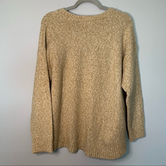 Women’s Michael Kors tan v-neck pullover sweater size large L - Picture 5 of 5